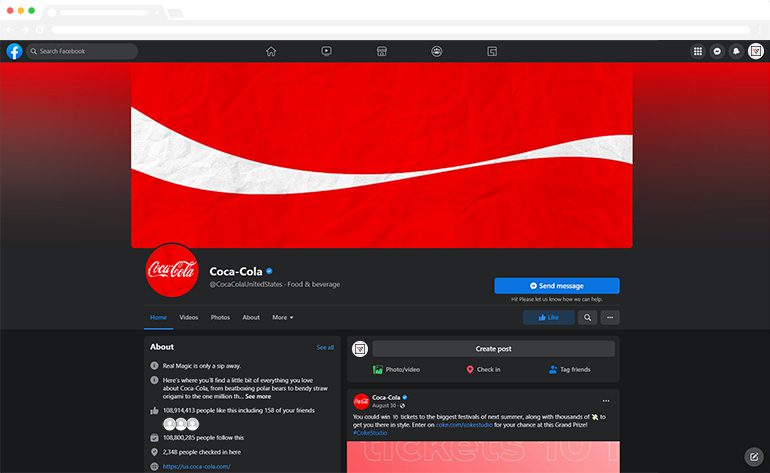 Coca Cola Facebook Cover