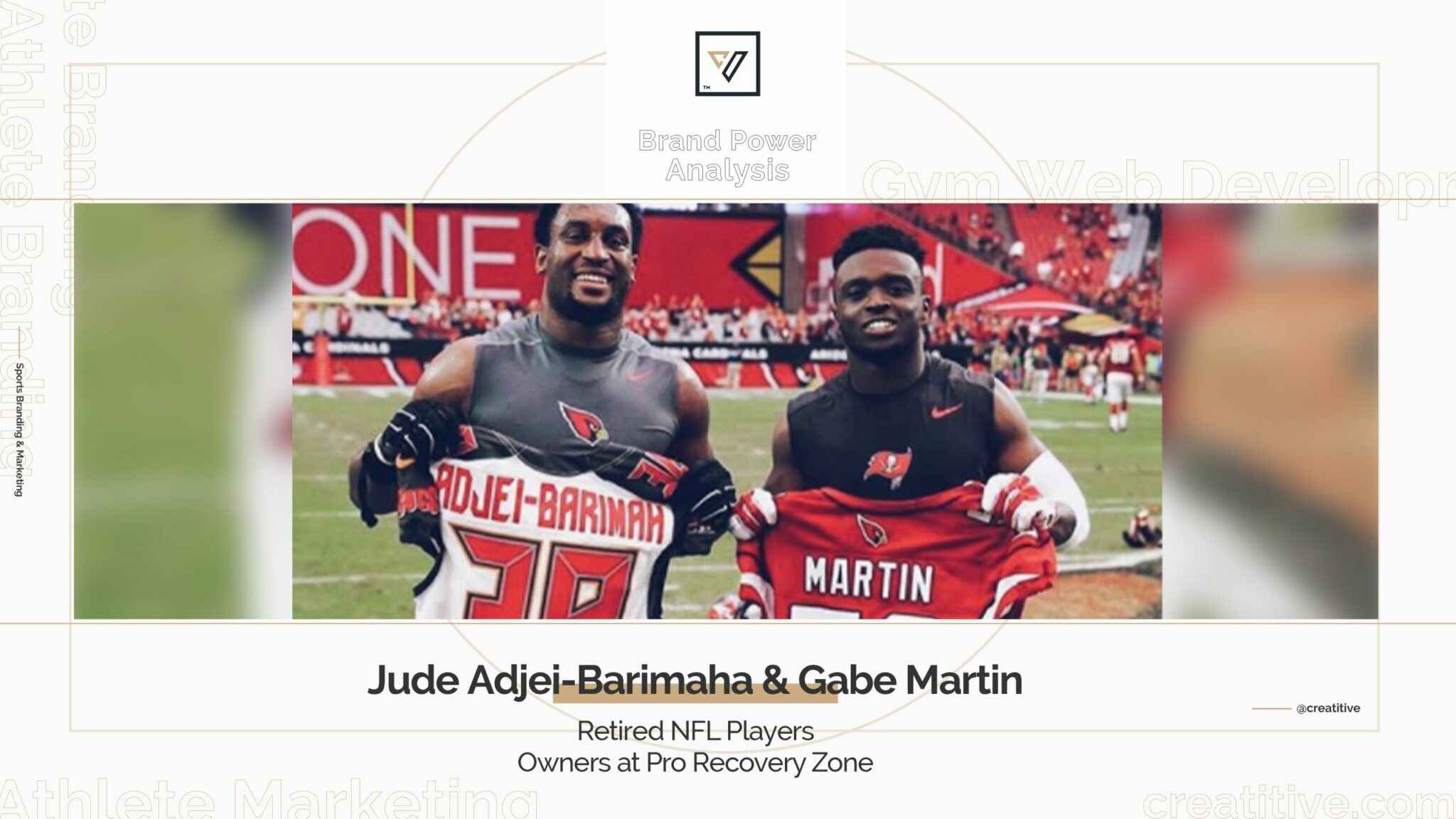 Brand Power Analysis: Gabe Martin and Jude Adjei-Barimah Retired NFL Players